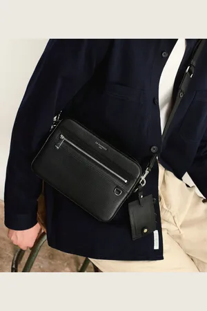 Le Tanneur Bolso bandolera pequeño Emile de cuero granulado