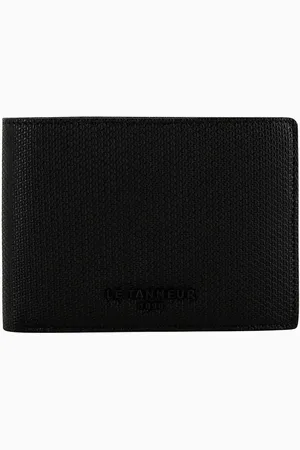 Le Tanneur Cartera horizontal con cremallera de 2 secciones Emile de piel signature T