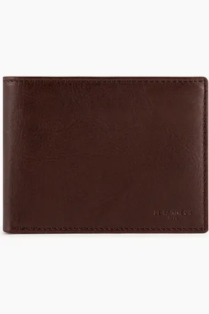 Le Tanneur Cartera horizontal con solapa de 2 secciones en cuero aceitado