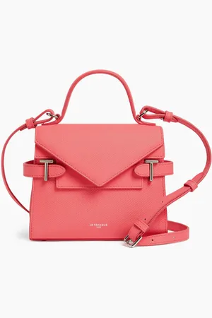 Le Tanneur Pequeño bolso de mano con doble solapa Emilie en cuero firma T.