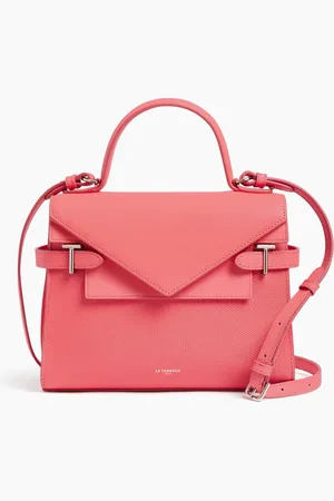 Le Tanneur Bolso de mano mediano Emilie de piel signature T con doble solapa