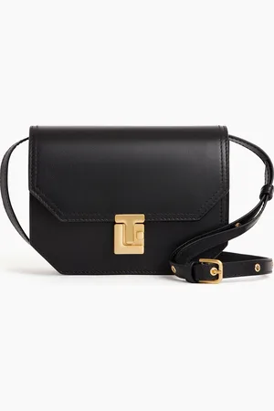 Le Tanneur Bolso bandolera pequeño Rose de cuero liso