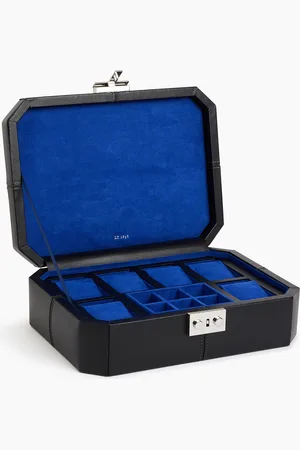 Le Tanneur Estuche de cuero para 6 relojes y gemelos