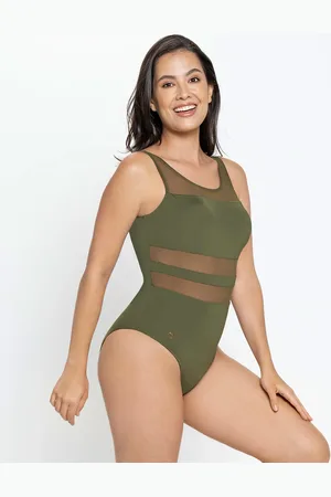LEONISA Bañador entero de control con copas fijas en espuma