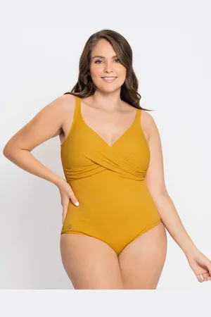 Traje de baño entero control suave de abdomen y tela con textura