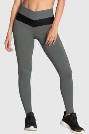 LEONISA Legging deportivo de control con pretina cruzada en forma de V