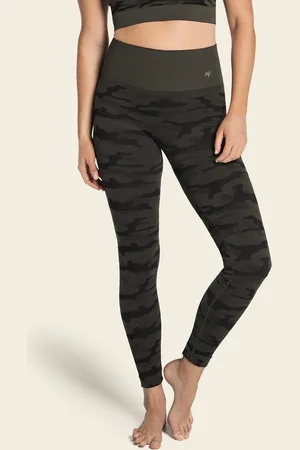 LEONISA Legging deportivo de control y tiro alto en tecnología seamless sin costuras