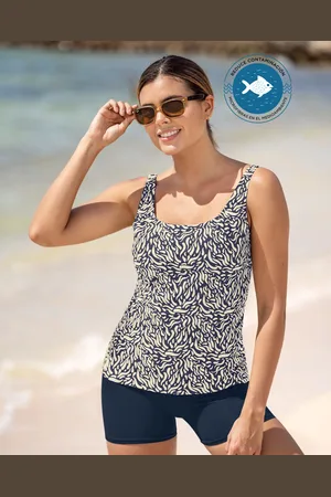 LEONISA Bañador tankini con camiseta y short BIO-PET