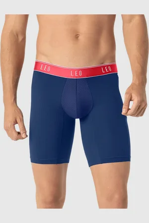 LEO Bóxer deportivo largo con bolsillo lateral en microfibra