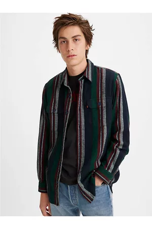 Levi's Camisa de trabajo Jackson Multicolor / Gerard Stripe Evergreen