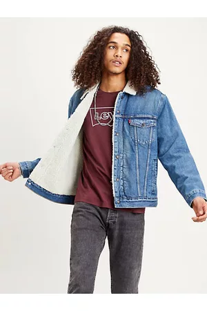 Levi's Hombre Outdoor - Chaqueta Trucker Type III Sherpa Azul / Fable