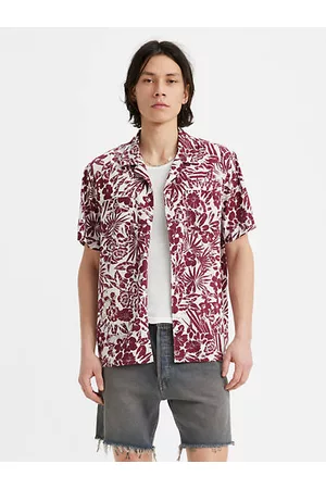 Levi's Hombre Estampadas - Short Sleeve Classic Camper Shirt Multi Colour / Block Print Tropical Chocolate Truffle