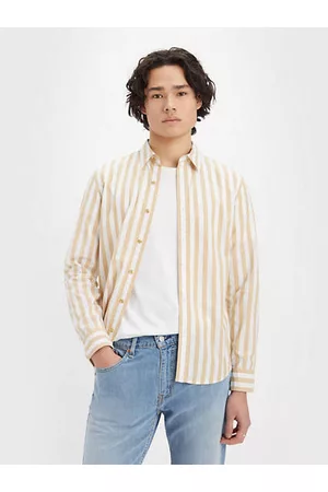 Levi's Hombre De rayas - Camisa ajustada Battery Housemark Multicolor / Teddy Stripe Curry