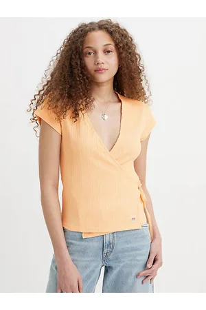 Camiseta rejilla de puntos Color Crudo, Camisetas Mujer