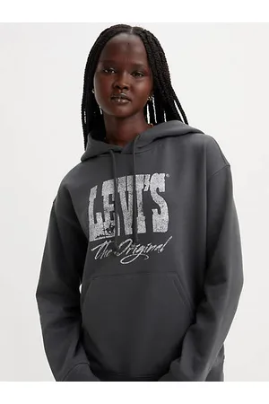 Sudadera negra levis online mujer