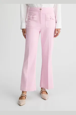 Liu Jo Liu Jo Pantalón Acampanado Tobillero De Algodón