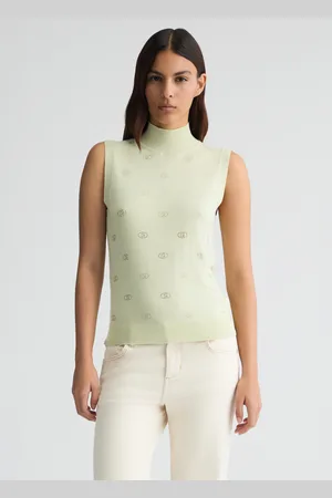 Liu Jo Liu Jo Top De Punto Con Logotipo Y Strass