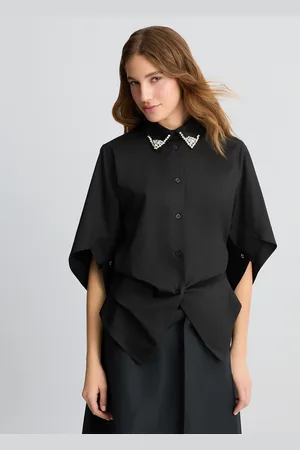 Liu Jo Liu Jo Camisa Negra Con Bordados Decorativos