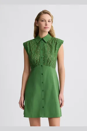 Liu Jo Liu Jo Vestido Camisero De Bordado Inglés