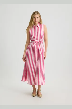 Liu Jo Liu Jo Vestido Camisero De Algodón Y Lino A Rayas
