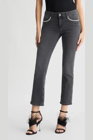 Liu Jo Liu Jo Vaqueros Bootcut Negros Con Strass
