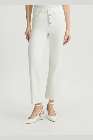 Liu Jo Liu Jo Pantalón Bootcut Blanco De Talle Alto