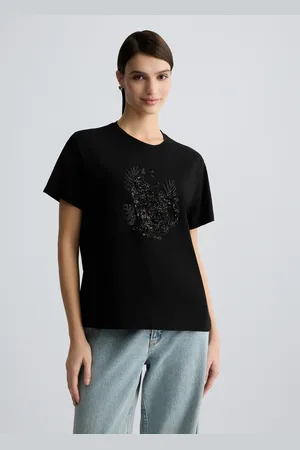 Liu Jo Liu Jo Camiseta De Algodón Con Lentejuelas Y Strass