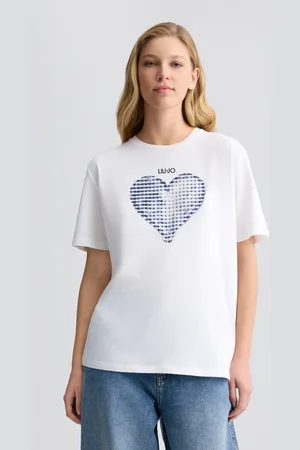 Liu Jo Liu Jo Camiseta Con Corazón Y Strass