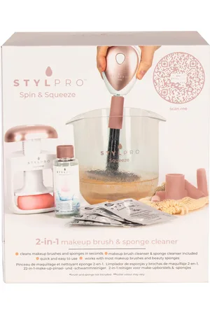 STYLPRO Spin and Squeeze Makeup Brush and Beauty Sponge Cleaner