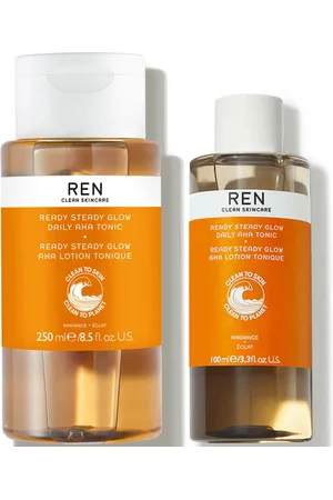 REN Clean Skincare Ready Steady Glow Daily AHA Tonic Home and Away Duo