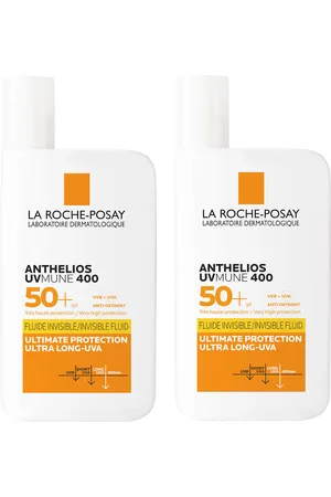 LA ROCHE-POSAY Dúo de cremas solares fluidas invisibles con FPS +50 Anthelios UVMune 400 de