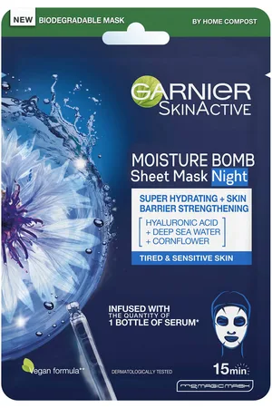 Garnier Moisture Bomb Deep Sea Water & Hyaluronic Acid Tissue Mask Night 32g