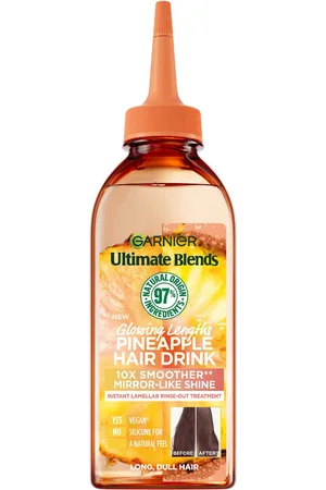 Garnier Ultimate Blends Glowing Lengths Pineapple Hair Drink Liquid Conditioner for Long Dull Hair 200ml