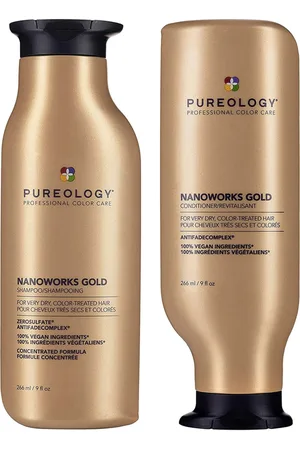 Pureology Nanoworks Gold Shampoo and Conditioner Bundle for Dry, Tired Hair, Sulphate Free for a Gentle Cleanse
