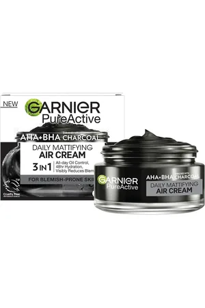 Garnier Pure Active AHA+BHA Charcoal Daily Mattifying Air Cream 50ml