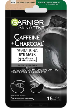 Garnier Depuffing Eye Mask with Bamboo Charcoal for Puffy Undereyes 5g