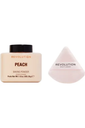 Makeup Revolution Baking Powder and Powder Puff Duo - Peach