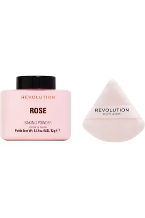 Makeup Revolution Baking Powder and Powder Puff Duo - Rose