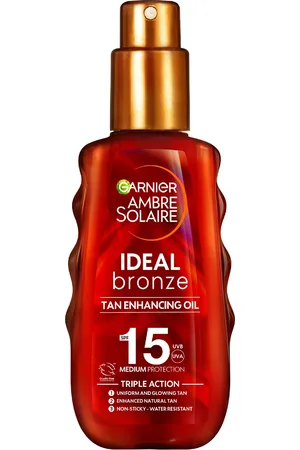 Garnier Ambre Solaire Ideal Bronze Protective Oil SPF15 Sun Cream Spray 150ml