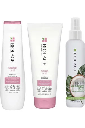 Biolage Color Last Shampoo and Conditioner and All-in-One Coconut Infusion Multi-Benefit Leave-in Hair Treatment Bundle