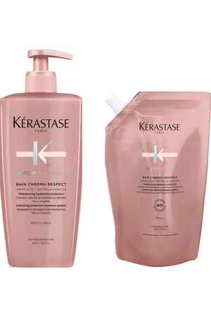 Kerastase Kérastase Chroma Absolu Refillable Shampoo and Refill Pouch Duo for Medium-Thick Colour Treated Hair with Hyaluronic Acid 500ml
