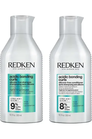 Redken Acidic Bonding Curls Silicone-Free Shampoo and Conditioner Bundle for Restoring Damaged Curly and Coily Hair