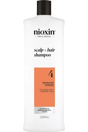 Nioxin Scalp and Hair Thickening System 4 Shampoo for Coloured Dry and Damaged Hair with Progressed Thinning 1L