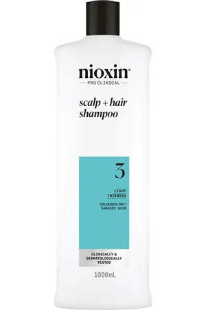 Nioxin Scalp and Hair Thickening System 3 Shampoo for Coloured Dry and Damaged Hair with Light Thinning 1L