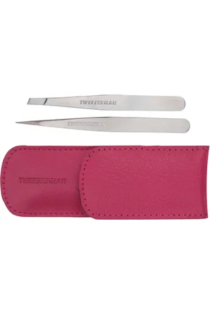 Tweezerman Conjunto Petite de Pinzas en Funda de Cuero de - Rosa