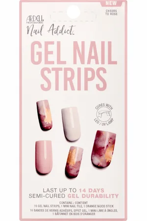Ardell LED Gel Nail Art Strips - Cheers to Rose