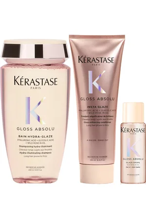 Kerastase Kérastase Gloss Absolu Shampoo 250ml and Conditioner 250ml with Mini Deluxe Glaze Oil Drops 15ml