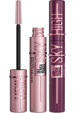 Maybelline Lash Sensational Sky High Mascara Bundle - Black and Burgundy Haze