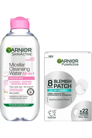 Garnier Skin Micellar Cleanse & Blemish Patch Bundle