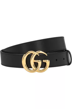Gucci | Hombre Cinturón De Piel Con Hebilla Gg 3cm 80